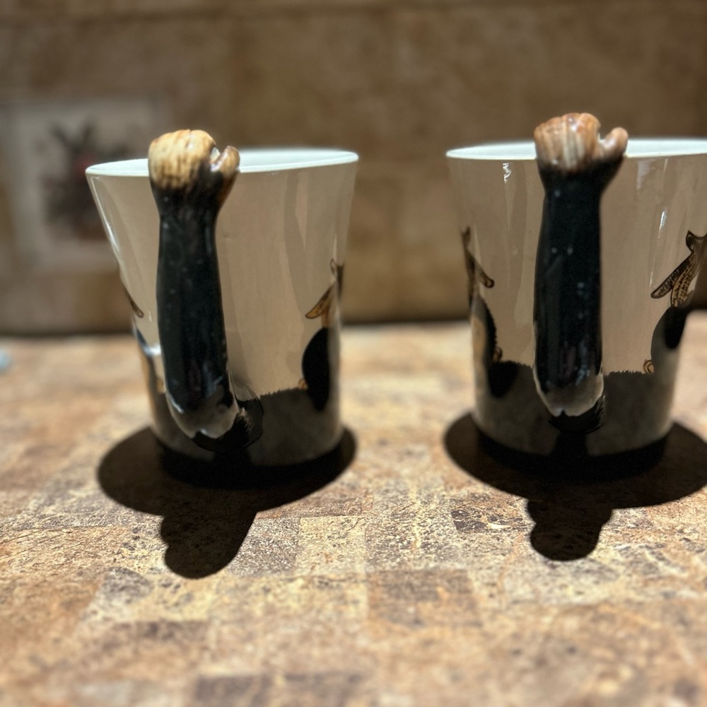 Pier 1 Imports Handpainted 5” Stoneware Mugs - Picture 4 of 6